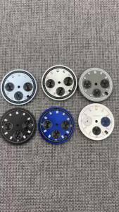 30mm Dark Blue/Gray/Light Blue/Black/Silver White/Purple Watch Dial With Green Luminous Fit VK63 Quarzt Movement Watch Accessory
