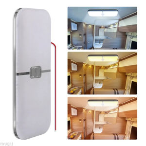 12-80V LED RV Lights Interior 3 Color RV Lights RV Ceiling Dome Light 204 Leds Dimmable Lamps Fixture for RV