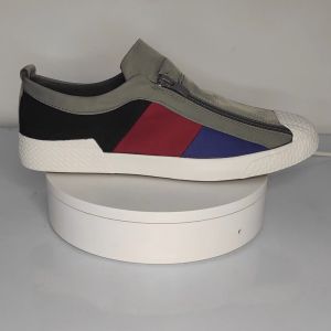 Prikol Klasik Gaya Sepatu Santai Kanvas Sneaker Pria Casual Ritsleting Slop Sepatu Pantofel Cowok Murah Kerja Kuliah