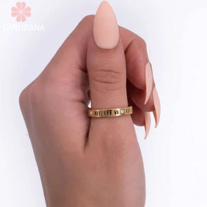 CARLIDANA | Diamond-encrusted Lacy 18k Rose Gold Plated Ring