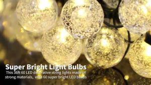 NAJIA Solar String Lights: Waterproof LED Christmas Lights for Outdoor & Indoor Use