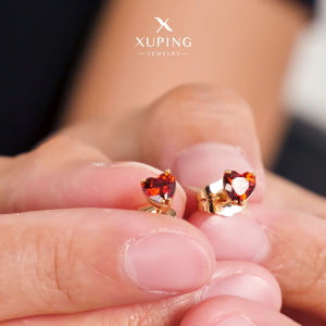 Xuping Anting Stud - Tusuk Wanita Lapis Emas Multicolour Kasual 0151032305