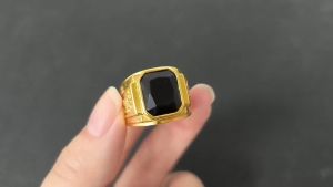 Fashion Vintage Stainless Steel Double Dragon Rings for Men Women Punk Hip Hop Square Stone Ring Biker Amulet Jewelry Wholesale