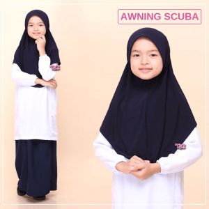 tudung budak / tudung sekolah warna biru gelap original TSC