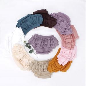Double Layers Baby Girls Tutu Skirt Shorts Summer Cozy Muslim Cotton Baby Bloomers Toddler Short Pants Children Pettiskirt 0-3y