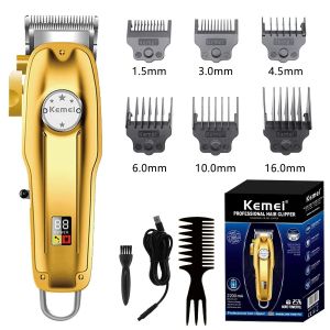 Kemei KM-1986PG Professional Barber Hair Clipper Super Long Standby Hair Trimmer USB Fast Charging Haircutting Razor