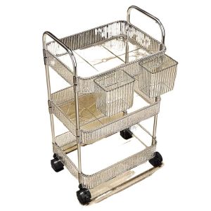 Acrylic Snack Cart Stand Bathroom Multi-layer Storage Rack Cosmetic Organizer Floor-Mounted Bedroom Storage Solution