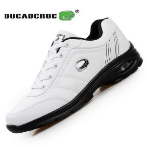 New Black Mens Shoes Large Size Travel Shoes 38 Code White Sports Casual Waterproof Air Cushion Shoes 45 Simple Youth Trend