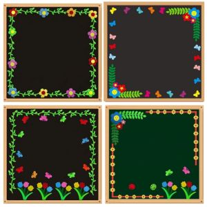 Creative Cultural Wall Decorations 3D Foam Border Combination Blackboard News Bulletin Board Classroom Environment Setup