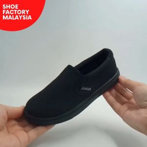 Spako Cushioned Collar Basic Canvas Black School Shoes Size 28-35 Kasut Canvas Sekolah Hitam From Shoe Factory Malaysia
