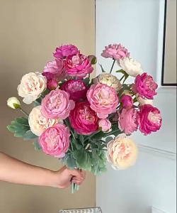 พร้อมส่ง ช่อดอกแดฟโฟดิลนอร์ดิกปลอม 1ช่อ(6ดอก) สูง 40 ซม.