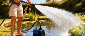 Máy bơm bể cá cao cấp 4000L/Hbơm chìm hút cặn cho hồ cá 60W - đạt chuẩn chống nước IPX8