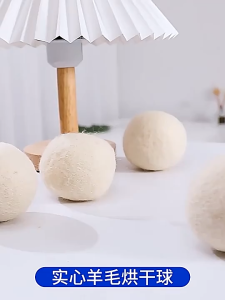 Bóng Len Sấy Quần Áo Cao Cấp Lông Cừu New Zealand – Giảm Nhăn Khử Mùi Chống Tĩnh Điện 6 Viên