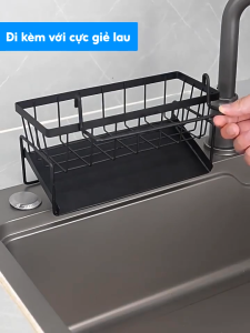 MIKI Kệ inox để đồ rửa chén Giá để đồ rửa bát Thép Kệ đựng giẻ rửa bát phía trên bồn rửa