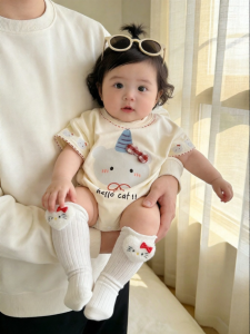 Summer Thin Baby Cartoon Short Sleeve Romper