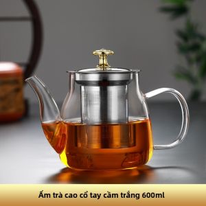Bộ Ấm Chén Thủy Tinh Chịu Nhiệt Có Lọc