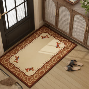 Retro Dog Pattern Absorbent Non-slip Door Mat