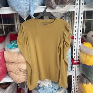 Womens Elegant Longsleeve Puff-sleeve Ribbed Knit Blouse RoundNeck Puff LongSleeve Blouse Muslim Top