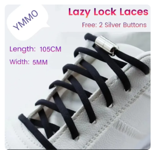 105CM Elastic Semicircle No Tie Shoelaces Round Shoe Laces Sneakers Shoelace Lazy Lock Laces For Kids And Adult One size Fits All Shoe