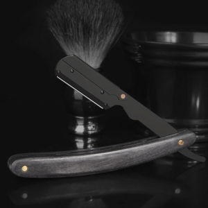 Dao Cạo Râu Thủ Công Dành Cho Nam Với Tay Cầm Bằng Gỗ Kỹ Thuật Và Đầu Dao Bằng Thép Không Gỉ 304 Máy Cạo Râu Chất Lượng Cao Dành Cho Thợ Cắt Tóc (Không Bao Gồm Lưỡi Dao)