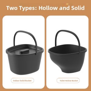 MIDO BEAR | Portable Toilet Accessories Inner Basin Handheld Solid Bucket Hollow Bucket