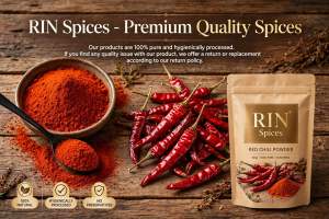 RIN Spices Premium Red Chilli Powder - 100% Natural Hygienically Processed No Preservatives