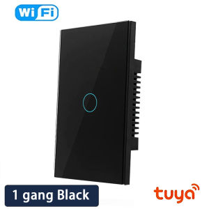 Tuya US WiFi Smart Touch Wall Light Switch No Neutral Wire &Neutral Glass Panel Smart Life App Alexa Google Home 1/2/3/4 Gang