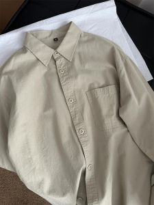 Áo Sơ Mi Nam Dài Tay Màu Kaki Phong Cách Mỹ Cổ Điển Mùa Xuân Thời Trang Thương Hiệu Cotton Nguyên Chất Áo Khoác Mỏng Rộng Rãi