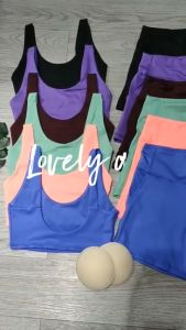 Bộ đồ tập gym yoga aerobic thể thao nữ bao gồm áo bra kèm mút quần đùi có túi chất liệu thun poly BINSPORTS BN089