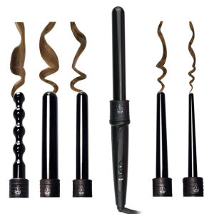 Professional Interchangeable Hair Curling Iron LCD Display Hair Curler Set 5 in 1 Interchangeable Hair Curling