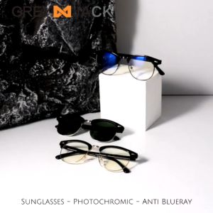 Grey Jack Kacamata Antiradiasi Sinar Biru Photocromic Polarized Model Club Master Series Ringan Pria Wanita 3016 1108
