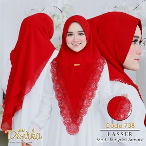 desvika 738 laser jilbab instan Khimar premium