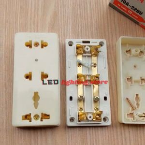 Ổ cắm 3 lỗ không dây nhựa ABS chống va đập