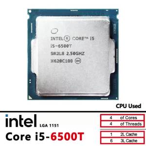 Intel | i5 6500T Intel Core i5-6500T 2.5 GHz Used Quad-Core Quad-Thread CPU 6M 35W LGA 1151