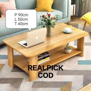 Meja ruang tamu meja laptop realpick dari kayu keras elegan Lebar 50cm