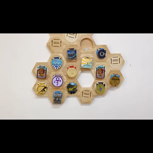 Medal Holder Display Stand / Hexagonal Solid Wooden Medal Hanger / Honeycomb Combination Medal Display Stand