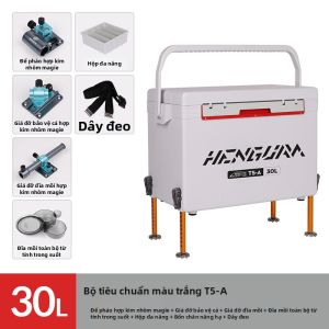 HENG GUAN | Hộp Đựng Đồ Câu Cá Ghế Nâng Dày Siêu Nhẹ 30L