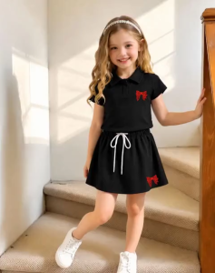 TFPH Cute & Classy Kids Polo Skort Terno | Korean Inspired Fashion Set | Best Fit for 6-8 years old