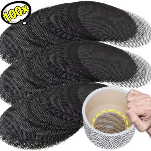 【Hibeautylife】10/100x Flower Pot Hole Mesh Pad Round Square Rectangle Drainage Screen Grid Mat Prevent Soil Loss Household Gardening Tools