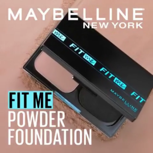 Maybelline Fit Me Matte + Poreless Powder Foundation -  SPF44 24H Oil Control Powder Long-Lasting Makeup Oily Skin Foundation Shine-Free Face Powder 24H Wear Pore Minimizing Lightweight Coverage