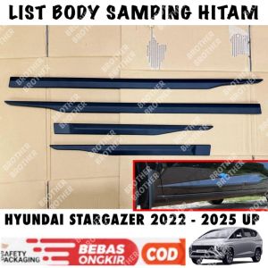List Body Samping Hyundai Stargazer 2022 2024 2025 Side Molding Hitam Doff