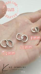 KC Jewelry S925 Silver - White Gold Plated Sunset Round Clip Earring