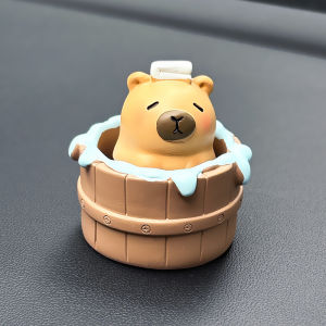 Creative Cartoon Pig Car Decorations Cute Bunny Car Interior Accessories Waving Piggy Bank round Shape Carriage Ornaments