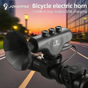 NPY Electronic Bell 120db Cycling Bell Horn High Decibel Horn Handlebar Horns Battery Operated Alarm Adjustable Siren Riding