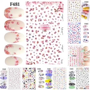 Sticker Dán Móng Tay Họa Tiết Bông Hoa Spring / Hoa Màu / Hoa Nhỏ / Ngôi Sao / Chữ Viết Trang Trí Móng Nghệ Thuật  / Nails sticker Series F – F481