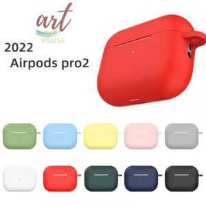 Ốp Case Bảo Vệ Silicon Nhiều Màu Dành Cho Airpods Pro 2 Phiên Bản 2022 - Kèm khóa (Hàng Như Hình)