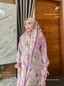 DYN - Sorelina Scarf DYN SIGNATURE Hijab Persegi Kerudung Segiempat Voal Premium Printing DYN CLOTHINGLINE
