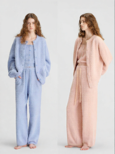 Soft Imitation Fox Fur Thickened Lounge Set Winter