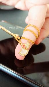 Dây chuyền titan mạ vàng mặt hoa