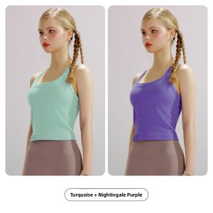 miiow | Cat Pattern Sports Vest Women Summer Tank Top With Chest Pad Yoga Fitness Outdoor Indoor Match Backless Nylon Spandex Blend